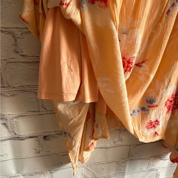 Torrid Strapless Floral Dress in Salmon - Picture 6 of 9